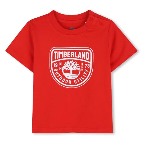 Timberland T-Shirt Baby Boys, Red, Rosso, 6 Mesi