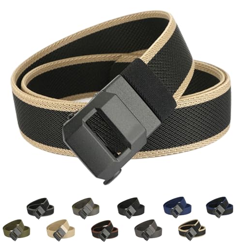 Logicalcy Edc Nylon Ratchet Belt, 47in Adjustable Logicalcy Ratchet Belt, Comfortable Stretch Belts for Men