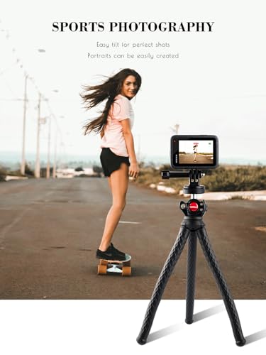 Lammcou Trípode Go Pro, Flexible Octopus Gorrila Pod y Montaje para Go Pro, Compatible con GoPro Hero Hero 12 11 10 9 Insta-360 X3 G3 Bendy Tripod Accesorio para Video Vlogging - imagen 3