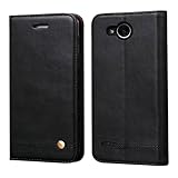 LG X Charge Case,LG X Power 2 Case,LG Fiesta 2/Fiesta LTE/K10 Power/LV7 Case,RUIHUI Luxury Leather Wallet Folding Flip Protective Case Cover with Card Slots,Kickstand and Magnetic Closur (Black)