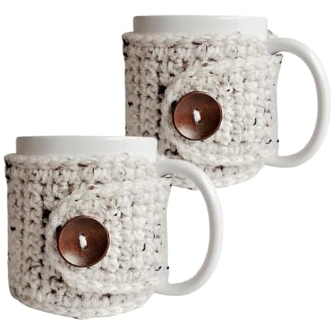 Coffee Mug Cozy Sleeve, Winter Tea Cozy Wrap (Personalize Your Colors 2 Pack) Cover