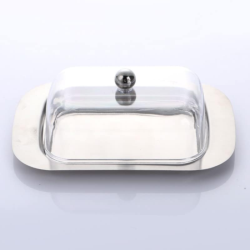 Butter Container Butter Box European Stainless Steel Butter Box Butter Dish Snack Box Western Food Cheese Box Fresh Bread Box for All Types of Butter