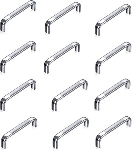 Image of Atlantic Stainless Steel Oval D Dwawer Cabinet Pull Handle 8 Inch (Total Length 200 Mm, Hole To Hole 195 Mm, Twotone Finish) Pack Of 12 Pieces