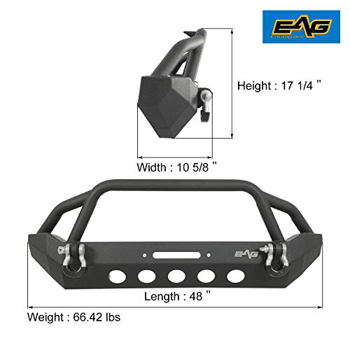 Eag Front Bumper With Winch Plate Fits For 87-06 Wrangler Tj Yj #TOP3
