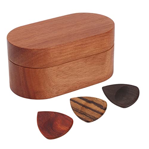 Coffret de médiators de guitare, étui de rangement en bois flexible pour basse pour banjo - Les Beatles, Paul McCartney, John Lennon, RIngo Starr, George Harrison Coffret de médiators de guitare, étui de rangement en bois flexible pour basse pour banjo