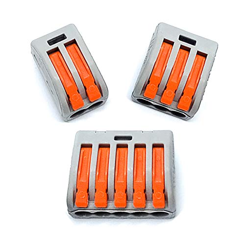 Conectores Eléctricos Rápidos, Blister de 37 Piezas Surtidas (20 x 2 Vias,...