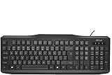 1,8 m Kabel Trust ClassicLine Tastatur (spritzwassergeschützt, leiser Tastenanschlag, USB, QWERTZ, deutsches Tastaturlayout) schwarz
