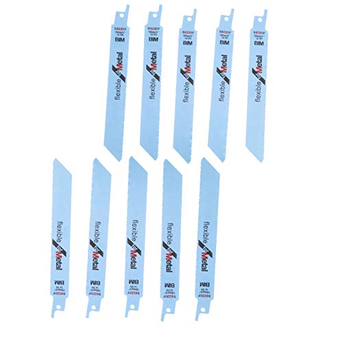 ENET Lames de Scie 150mm Sabre Alternatif a vu Lames de Coupe métal pour Bosch S922BF, 10pcs