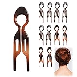 10 PCS Stück Haarnadeln, U-förmige French Hair Pins für elegante Frisuren, hochwertige Hair Pins für Damen, ideal für French Twist und tägliches Styling,Hochsteckfrisuren und täglichen Styling