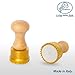 La Gondola Homemade Ravioli Stamp - Round Festooned 2.56in | Italian Pasta Making Tool for Home and Business | Brass & Natural Wood | Sturdy & Easy to Use Ravioli Stamp | Ravioli Cutter Made in Italy