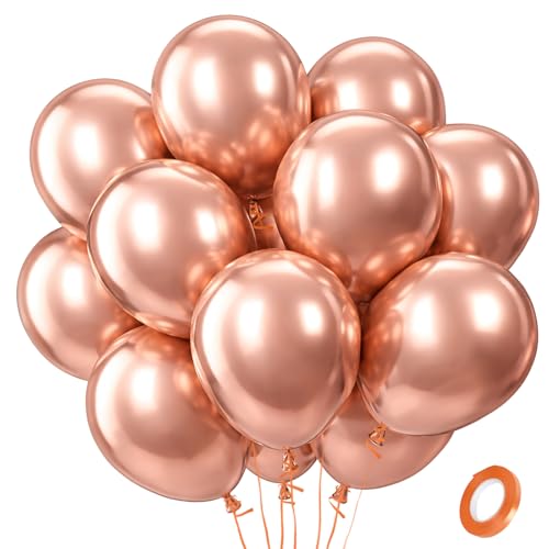 QIFU 100 Piezas Globos De Cumpleaños Colores Globos Metalizados