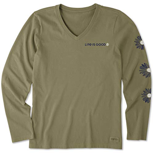 Life is Good Womens V-Neck Long Sleeve Graphic T-Shirt Collection