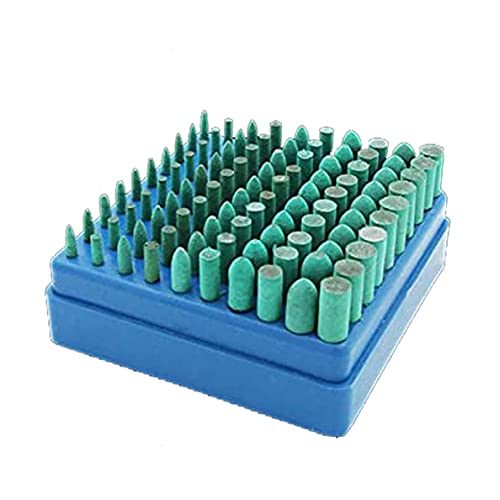 Luo Ke 100 Pcs Rubber Grinding Heads,1/8 Inch Shank Rubber Polishing Bits For Dremel Rotary Tools #TOP12