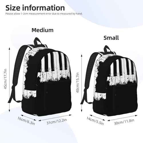 Mochila universitaria para el campus y escapadas de fin de semana con diseño musical 4
