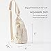 VAKAER Small Sling Bag for Women, Crossbody Bag with Adjustable Straps, Lightweight Chest Bag Daypack for Travel Hiking (Beige)