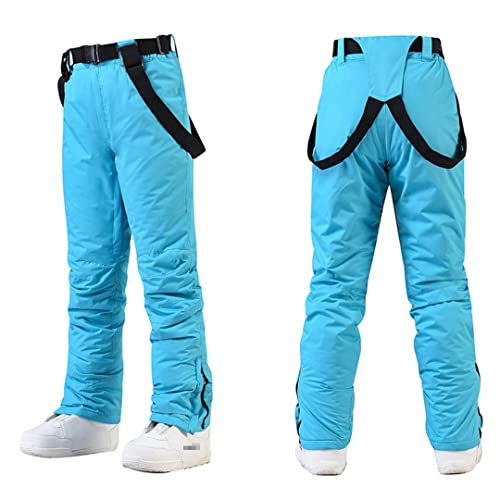 Pantalones de esquí para hombres y mujeres -30 temperatura a prueba de viento cálido nieve pantalones invierno snowboard pantalones rosa rojo XS - imagen 7
