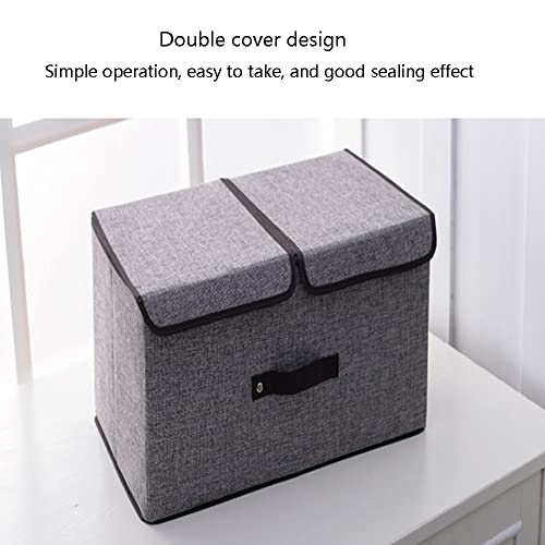 Boîte de rangement vêtements pliable armoire grand format double couvercle - 5