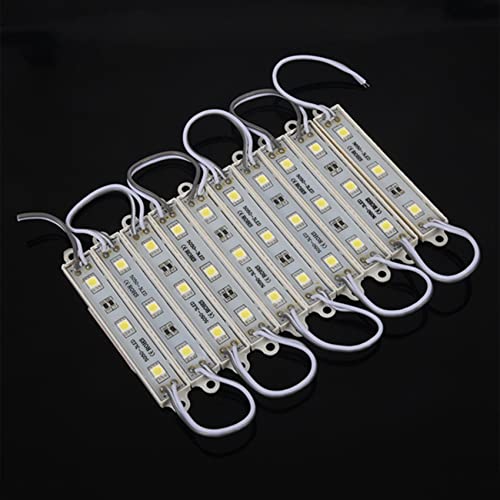 BYCUFF 2 x 10Pcs 5050 SMD 3 LED Module LED Strip String Light Waterproof DC 12V Cool White