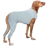 Nanaki Dog Wound Care Shirt, Dog Leg Sleeve To Stop Licking Rear Leg And Abdomen, Doggy Surgery Suit Female Spay,Doggy Onesie For Surgery Female Male, Pet Surgical Recovery Suit Pet Wound Heal Clothes