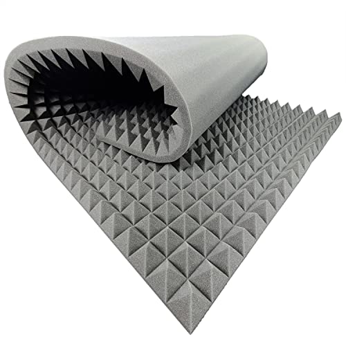GMP Tech Beauty of Sound Tapis acoustique pyramidal 100 x 200 x 6 cm - Isolation en mousse pour salle de jeux - Isolation mousse acoustique murale dans le studio de musique Cover