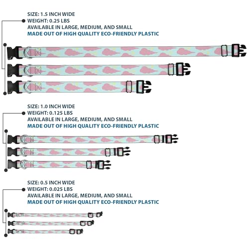 Collar Buckle Down lavanda de clip de plástico resistente y ajustable 4