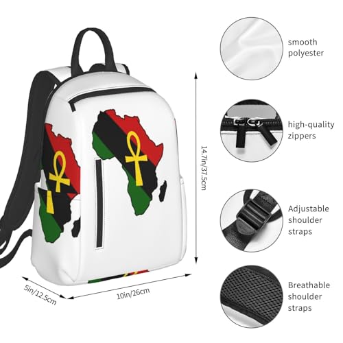 Ankh African Colored Africa Backpack Lightweight Casual Travel Daypack Mini Classic Basic Backpack For Women Men4