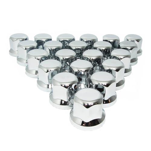 MGF 20 Piezas 32 mm Cromo plástico Tuercas de Rueda Tapas de Pernos Cubiertas Camión Camión Remolque