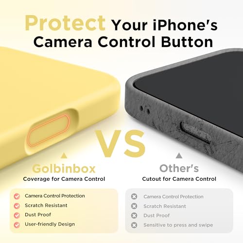 Image of GolbinBox Magnetic for iPhone 17 Pro Case, Silicone Cover, Jasmine Yellow