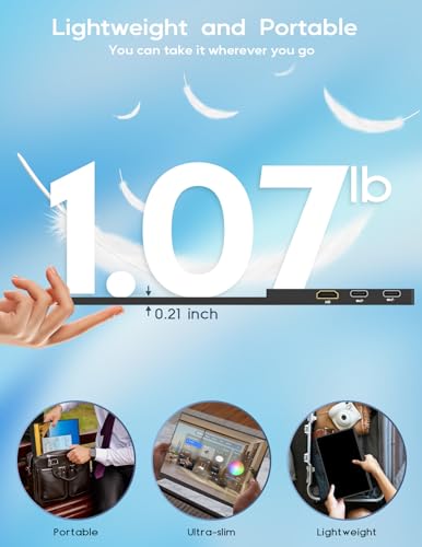Image of KEEPTIME 14.5 inch UHD IPS Matte Laptop Monitor, Slim Lightweight 1500:1 Dual USB-C HDMI Computer Gaming Display with Speakers, Travel Monitor for PC Phone PS5 /4 Xbox Switch