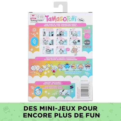 Jeu Électronique Bandai Tamagotchi Original Angel Bouquet – Animal Virtuel à Écran Couleur, 3 Boutons - vue 8