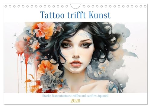 Tattoo meets art - bold tattoos meet soft watercolor, US-Version