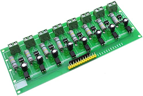 Optocoupler Isolation Module 1/3/8 Channel Photoelectric Isolated Module AC 220V Detection Module Isolated Board Signal Converter Module (8 Channel)