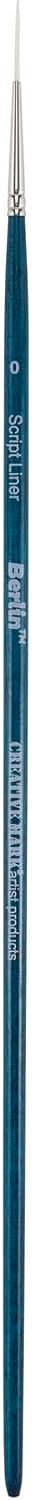 Creative Mark Berlin Synthetic Long Handle Artist Brush - Script Liner # 10 - Handmade in Germany Art Paint Brush w/Synthetic Filament for Acrylics, Oils, Alkyds