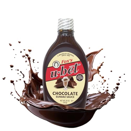 FOX'S U-BET Chocolate Sundae Syrup, Brooklyn Original, Kosher, 20 oz