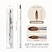PANA Pure Kolinsky Hair Nail Brush - Round Clear Acrylic Handle (Size 10) - Nail Brush for Nail Application, Nail Extension, Manicure Pedicure Salon Beginner and Professional
