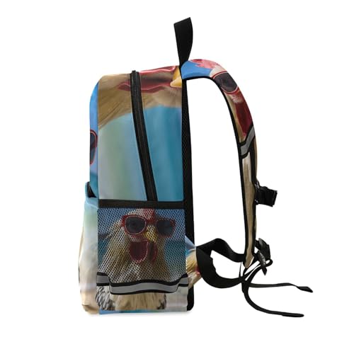 Chicken Beach Toddler Backpack for Girls Boys, Mini Travel Bookbag Kids School Backpacks2