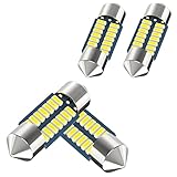 Yonput Auto DE3175 Led Car Bulb, 31mm 1.22in Led Festoon Bulb DE3021 DE3022 DE3023 6428 6430 7065 Led Festoon Bulb, 6000k White for Car Interior Dome Map Trunk Light (4 PCS)