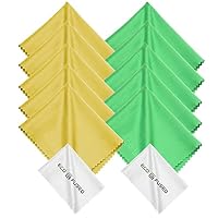 Lot De 10 Chiffons Microfibre Assortis – Nettoyage Sans Trace Pour Lunettes, Écrans, Objectifs Appareil Photo, Smartphones Et TV