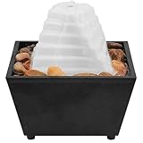 BIUDECO Fuente de Mesa Pequeña Luces Led, Fuente de Agua Zen Interior en...