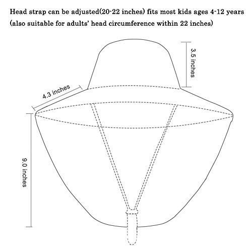 Kids Sun Hat With Neck Flap - Unisex Adjustable Children Wide Brim Summer Upf50+ Sun Protection Bucket For Boys Girls(Sky Blue) #TOP3