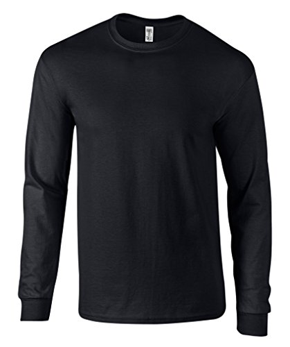 Have It Tall Men's Long Sleeve T Shirt Premium Ringspun Cotton Made in USA Black Large Tall