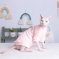 TENGTUD Hairless Cat Clothes,Kitten Pet Supplies for Thick Warm Sphynx Cat Clothes-XXL-_pink