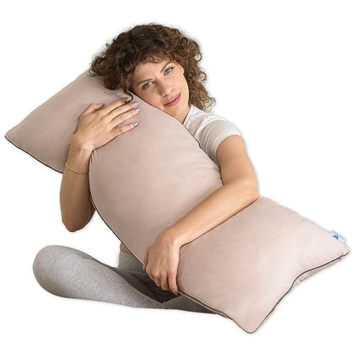 Pharmedoc Body Pillow, Pregnancy Pillows, Side Sleeper Pillow, Long, Memory Foam Pillow, Mocha
