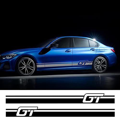 TURIM 2 peças do adesivo do lado do carro, para Audi BMW Ford Volkswagen Toyota Renault Peugeot Car