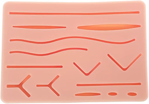 Suture Practice Pad Reusable Suture Pad 6.61'' X 4.61'' for Ideal for Suture Training Demonstra Suture Training Suture Pad 7 X 5 for Practice and Training Use
