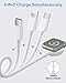 4 in 2 Multi Charging Cable for Apple Watch Charger USB C, 3FT iPhone and Watch Charger Cable iWatch Charger Fast Charging Magnetic Charging Cord for Apple Watch 9 8 7 6 SE Ultra,iPhone 15 14 13 12 11