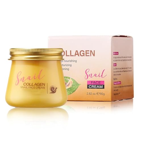 LEWELLRY Snail Collagen Face Cream,Snail Hydrating Anti-Wrinkle and Rejuvenating Cream,Brightening Moisturizing Repair Firming Collagen Cream for Women