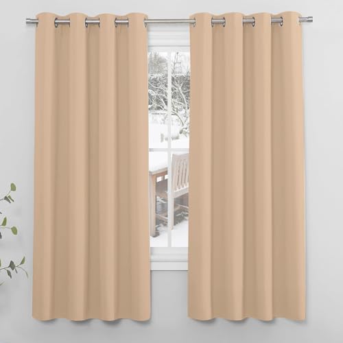 Rideau occultant kaki 270x270 cm en polyester isolant - 2