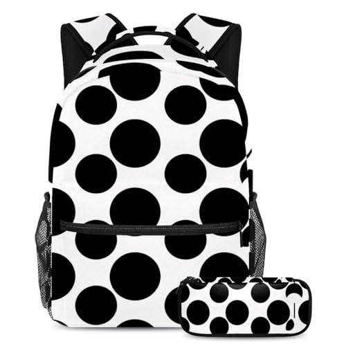 Cartables durables pour étudiants sac à dos motif géométrique circulaire noir multicolore adolescents