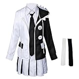 Anime Monokuma Cosplay Hoodie Shirt Shorts Tie Jacket School Uniform for Men Women Dress Halloween Costume